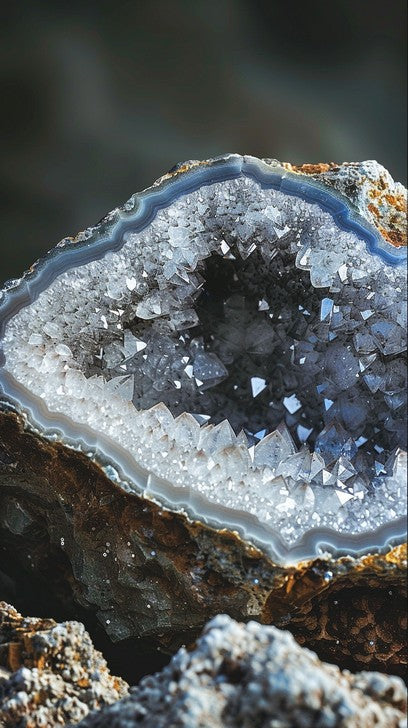 It’s an image of a open geode 